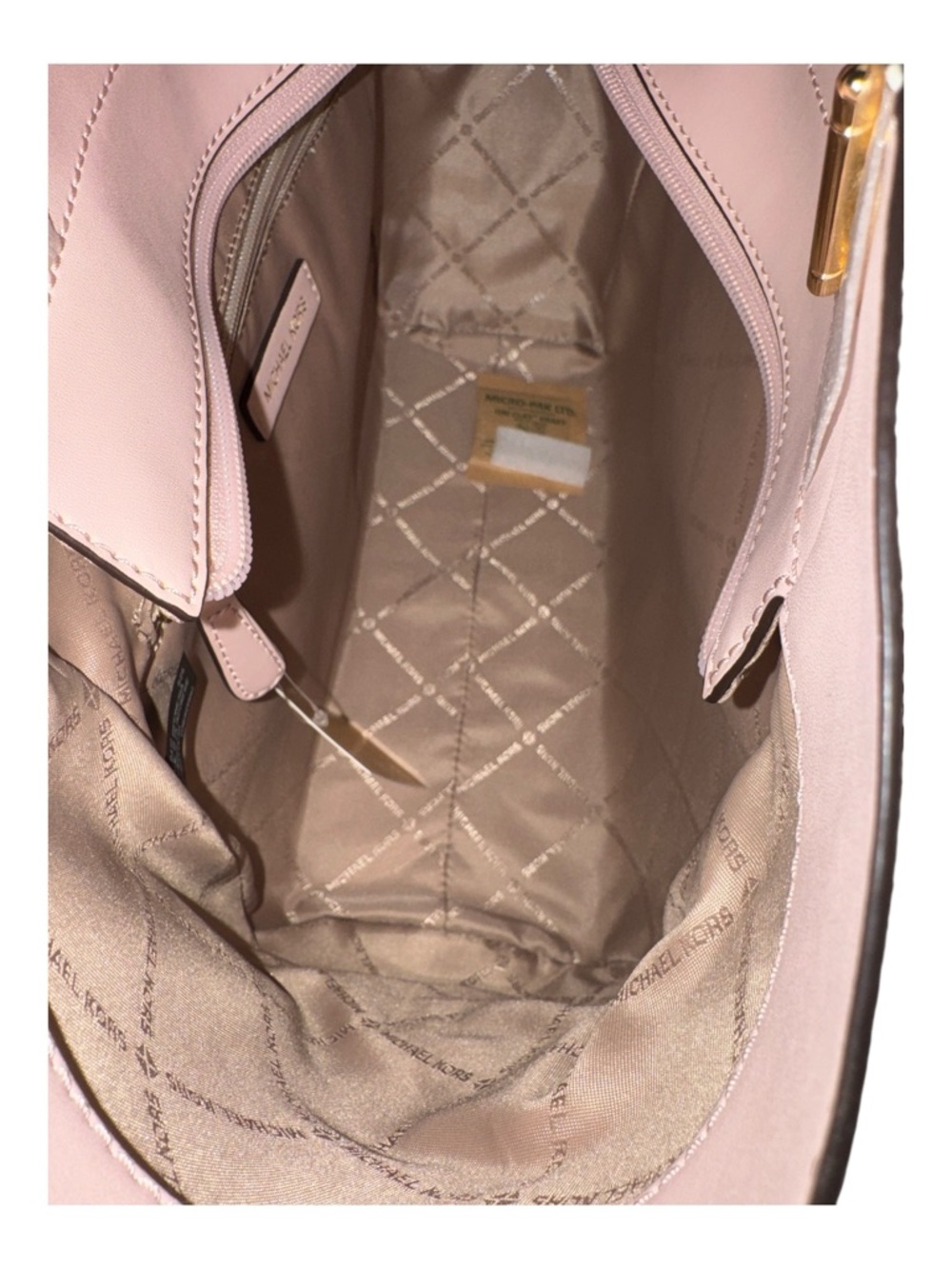 Michael Kors $558msrp Blush Pink Large Chain Jet Set Travel Tote Bag - Picture 7 of 9